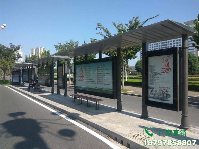 明水县现代新型公交车候车亭