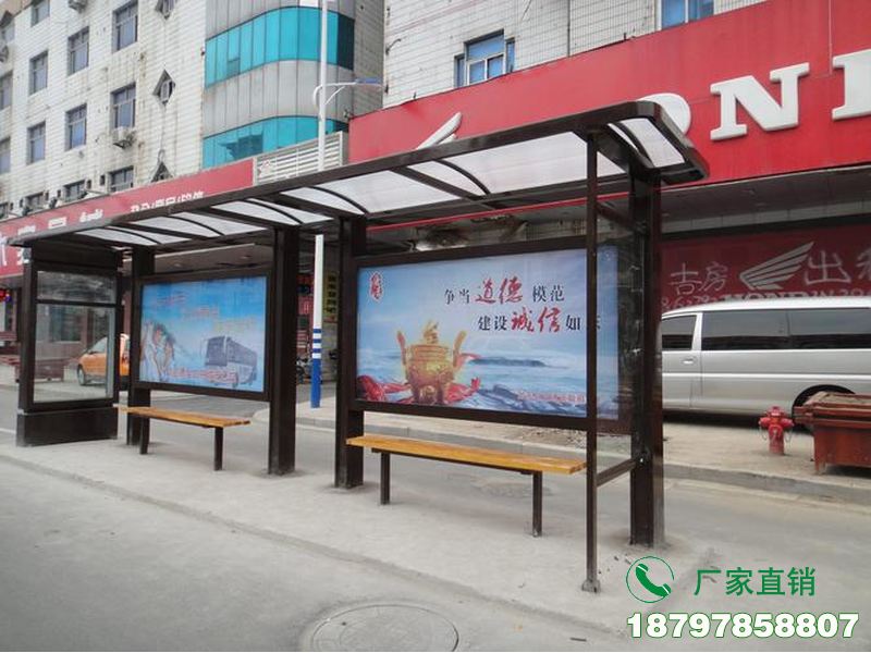 绥棱县古典中式公交候车亭