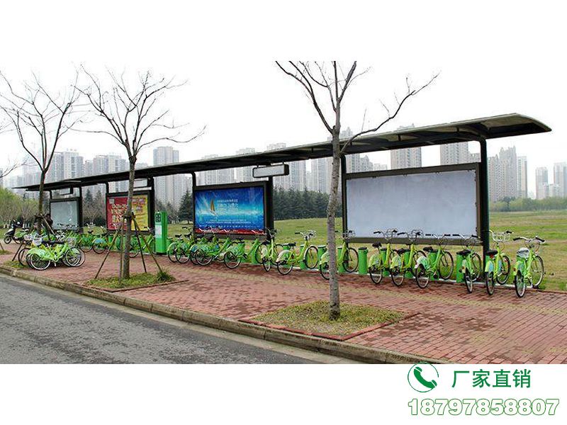 高台县城市中心智能共享单车候车棚